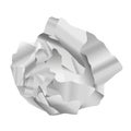 Vector realistic crumpled paper isolated on white background Royalty Free Stock Photo