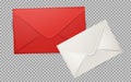 Vector realistic 3d envelope, post letter cover Royalty Free Stock Photo