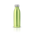 Vector Realistic 3d Green Blank Glossy Metal Reusable Water Bottle with Silver Bung Closeup Isolated on White Background Royalty Free Stock Photo