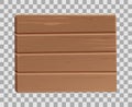 Vector realistic 3d wooden plank, sighboard