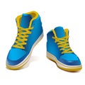 Vector realistic and detailed sneakers Royalty Free Stock Photo