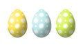 Vector realistic easter eggs isolated on white background