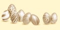 Vector realistic Easter Eggs pattern