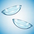 Vector realistic eye contacts lenses isolated on the transparent Royalty Free Stock Photo