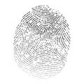 Realistic fingerprint on white background Royalty Free Stock Photo