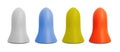 Vector realistic foam ear plugs Royalty Free Stock Photo