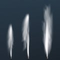 Vector realistic fountains, geysers isolated on transparent Royalty Free Stock Photo