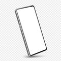 Vector realistic frameless smartphone mock up 3d Royalty Free Stock Photo