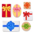 Vector realistic gift box set Royalty Free Stock Photo