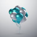 Vector realistic glossy balloons Royalty Free Stock Photo