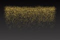 Vector realistic gold glitter particles effect - isolated shiny confetti and glitter sparkling texture. Star dust sparks Royalty Free Stock Photo