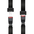 Vector realistic group of open and closed seat belt isolated on white background - safe transportation