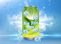 Ice tea poster, banner vector design template Royalty Free Stock Photo