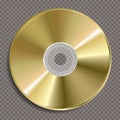 Blank disc CD gold Royalty Free Stock Photo