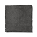 Vector realistic illustration of dark grey slate plate isolated on white background. Stone empty dish, food background. Royalty Free Stock Photo