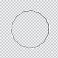 vector realistic illustration of transparent torn paper with shadow and circular shaped hole on transparent background