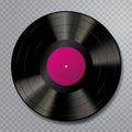 LP vinyl blank rose Royalty Free Stock Photo