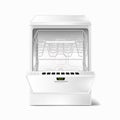 Vector realistic empty dishwasher with open door Royalty Free Stock Photo