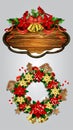 Vector wooden christmas board