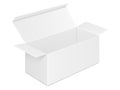 Vector realistic image of blank open rectangular paper box