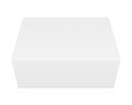 Vector realistic image of blank cardboard closed rectangular box