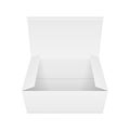 Vector realistic image of blank cardboard closed rectangular box Royalty Free Stock Photo