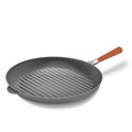 Vector realistic iron grill frying pan