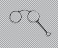 Vector realistic isolated lorgnette on transparent background.