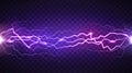 Vector realistic lightning isolated Royalty Free Stock Photo