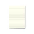 Vector realistic lined paper sheet with margins
