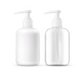 Vector realistic liquid soap, foam lotion bottle