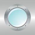 Vector realistic metallic porthole.