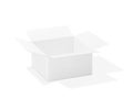 Open rectangular paper box