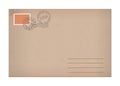 Vector realistic mockup vintage envelope marks Royalty Free Stock Photo