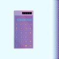 Vector realistic modern calculator isolated, design template in EPS10. Royalty Free Stock Photo