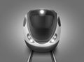 Vector realistic modern subway train front view Royalty Free Stock Photo