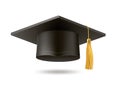 Vector realistic mortar board hat education hat Royalty Free Stock Photo