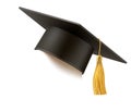 Vector realistic mortar board hat education hat Royalty Free Stock Photo