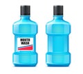 Vector realistic mouth wash bottle mock up