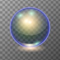 Vector realistic multicolor transparent glass ball Royalty Free Stock Photo