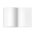 Vector realistic opened book, journal or magazine mockup with sheet of A4 Royalty Free Stock Photo