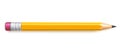 Vector realistic pencil with eraser drawing tool Royalty Free Stock Photo