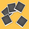 Vector realistic photo frame with white edges Royalty Free Stock Photo