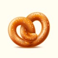 Vector realistic pretzel german snack for beer Royalty Free Stock Photo