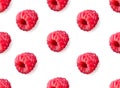 Vector realistic raspberry seamless pattern Royalty Free Stock Photo