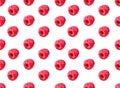 Vector realistic raspberry seamless pattern Royalty Free Stock Photo