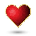 Vector realistic red heart jewel Royalty Free Stock Photo