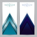Vector Realistic set geometrical background blue with triangle Royalty Free Stock Photo