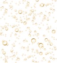 Vector realistic soda, champagne bubbles
