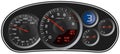 Vector realistic sport car's dashboard